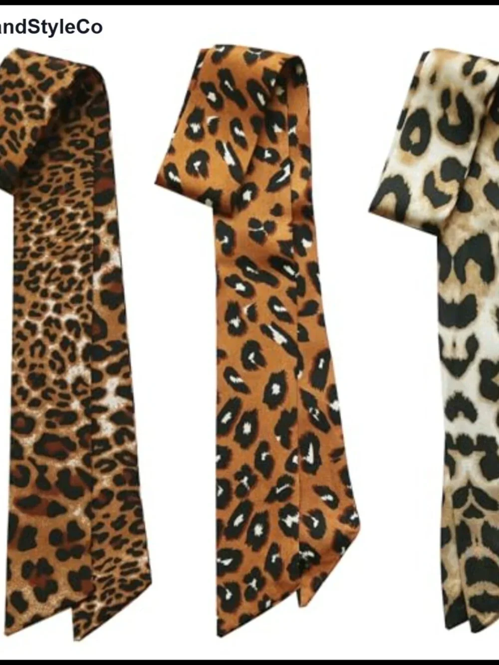 Women's Fashion Scarf Silk Satin Skinny Wrap for Hair Bag Neck